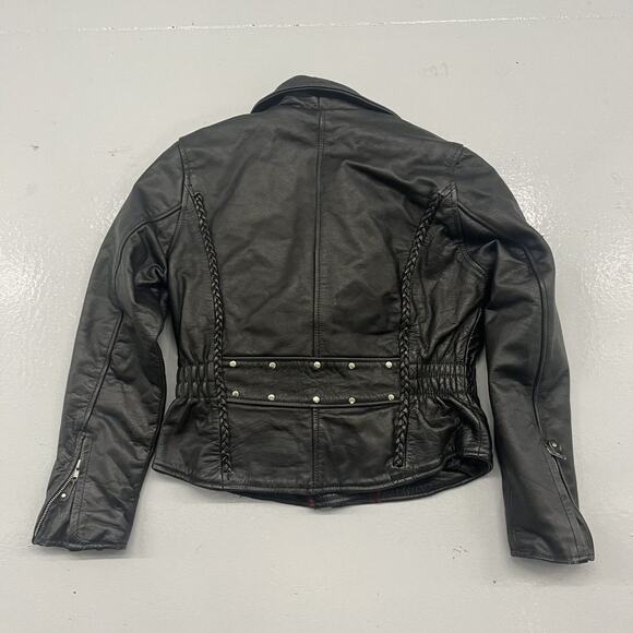 Vintage 90s Jamin Leather Heavyweight Motorcycle Jacket - Picture 3 of 4
